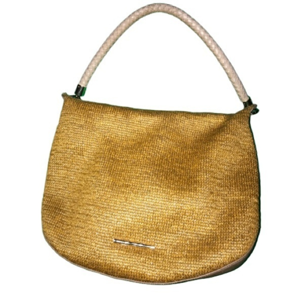 Elaine Turner Raffia & Leather designer purse